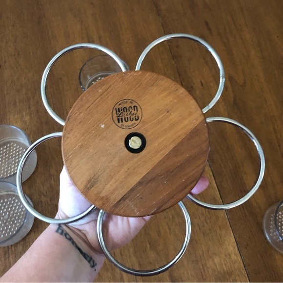 Luthje 9” danish supper club dish wood spin candy plastic - Picture 4 of 7